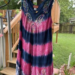 Colorful tiedyed Dress free size