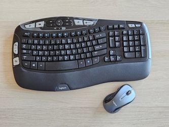 wireless ergonomic keyboard and mouse set