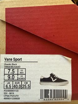 Vans Sport Suede Black Sneakers