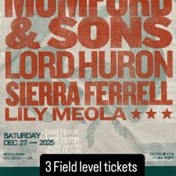 Mumford And Sons Petco 3 Tix, Premier Field 12/27 