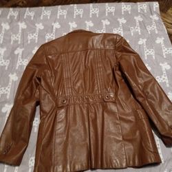 Vintage Ambassador Brown Leather Jacket Size L 