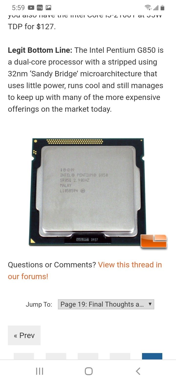 Intel Pentium processor