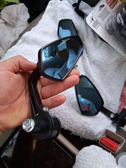 DREAMIZER Universal Motorcycle Bar End Mirrors__ new