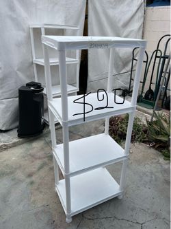 Excellent Condition organizing plastic shelves