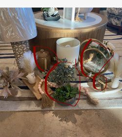 Faux Plants Lamps Decor 