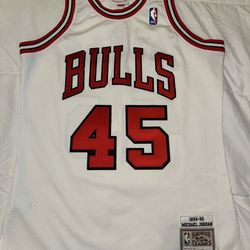 NBA MITCHELL NESS 100% AUTH MICHAEL JORDAN CHICAGO BULLS #45