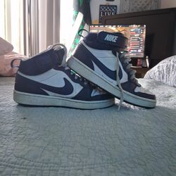 Blue And White Nikes 