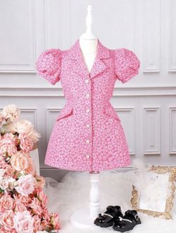Girls Pink Barbie Costume Dress Size 5 & 6 Years
