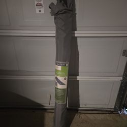 Mainstays 6'x7.5' Grey Rectangle Push Up Patio Umbrella, Adjustable Tilt