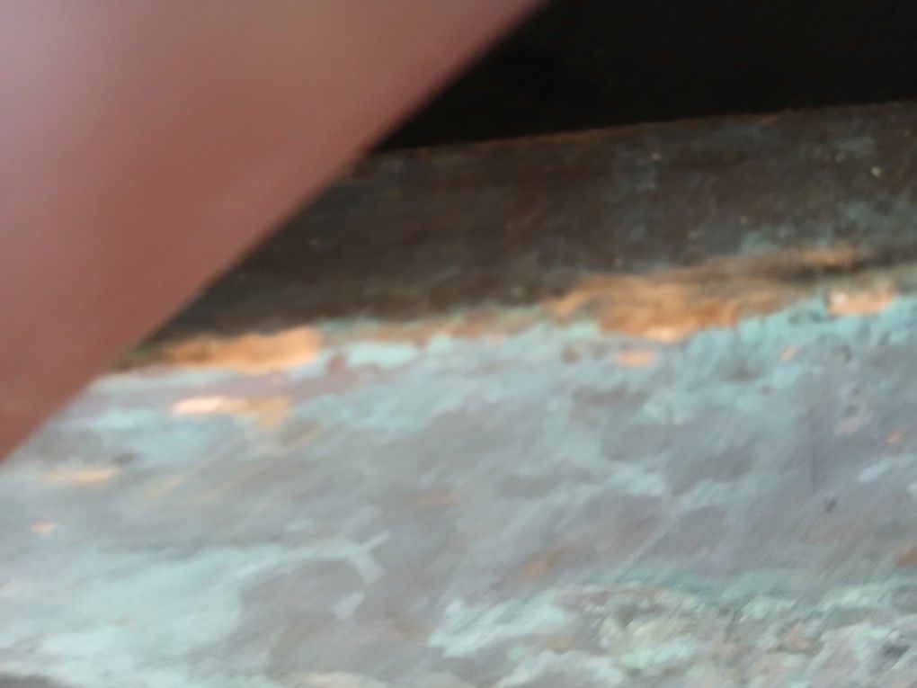 Solid Copper Table Top And Steel Base