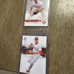 Philadelphia Phillies Jim Thome Chase Utley Jimmy Rollins Cole Hamels Baseball Cards Lot 