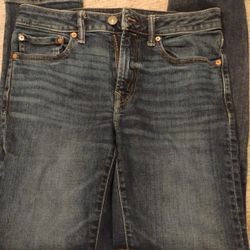 American Eagle Men Jean 29x30 Slim Straight Blue Color 