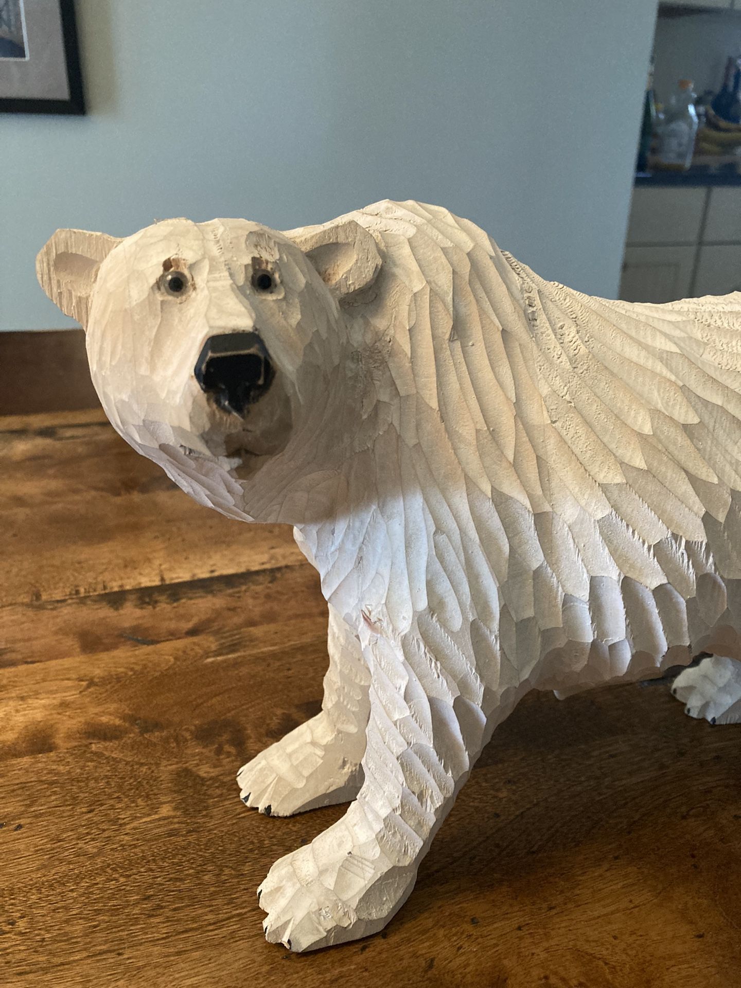 Carson’s Christmas Polar Carved Bear Figurine