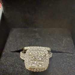 Engagement And Wedding Set Diamond Rings 14k White Gold