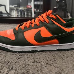 size 14 nike dunks miami hurricane