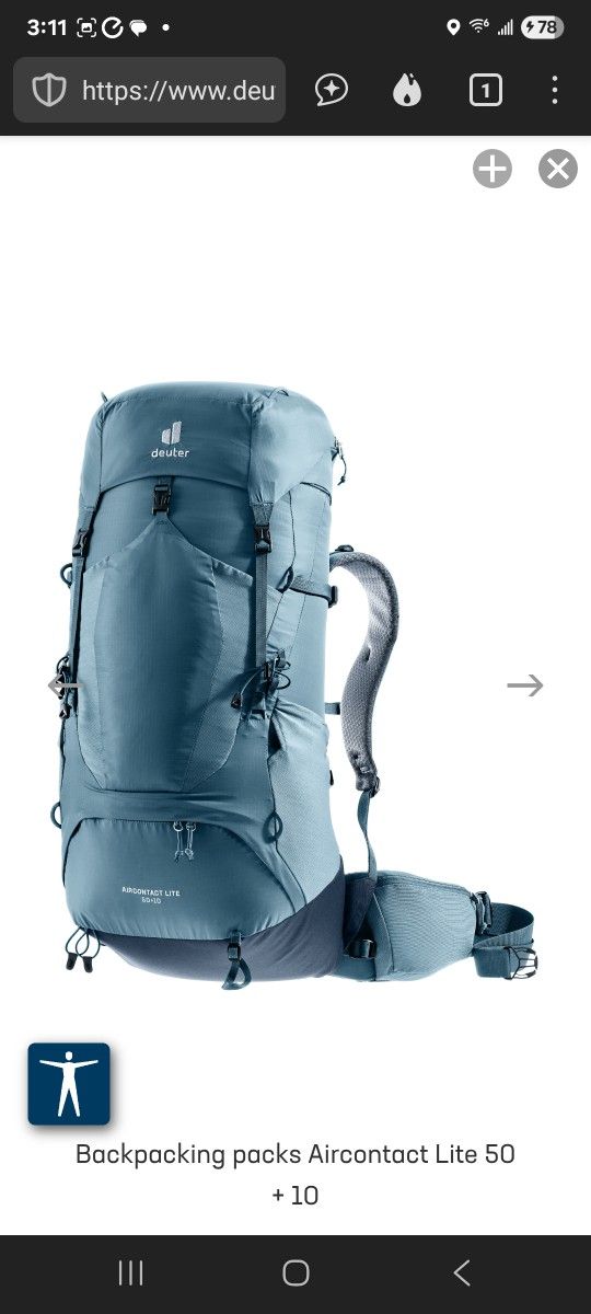 DEUTER AIR CONTACT 50+10L Backpack