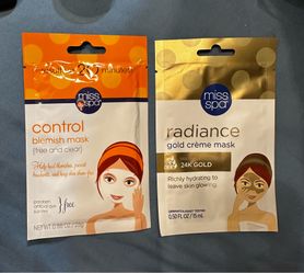 miss spa Radiance & Control Face Mask Duo - Gold & Orange
