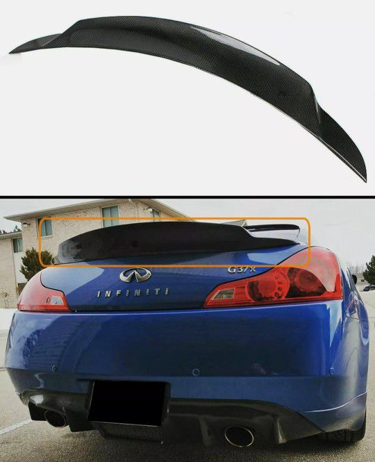 BRAND NEW 2008-2013 Infiniti G37 Coupe/2DR PSM-Style Real Carbon Fiber Trunk Spoiler Wing