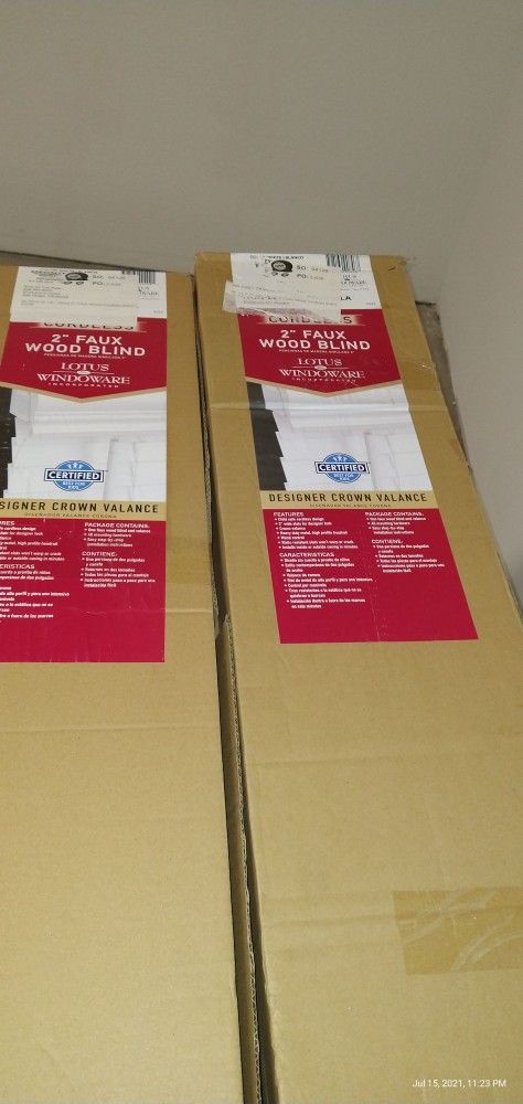 2 Faux Wood Blinds