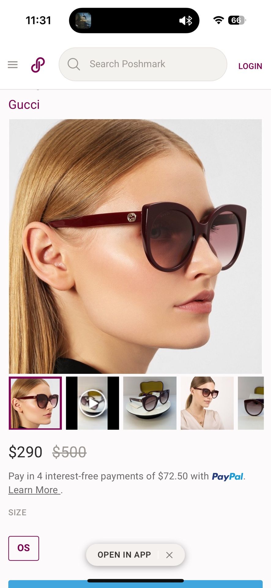 Gucci, Brand New, Woman’s Sunglasses