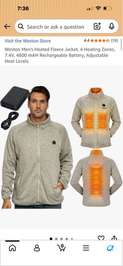 Weston Men's Medium Heated Fleece Jacket