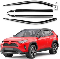 Tape on window visor rain guards for Toyota RAV4 2019 to 2025