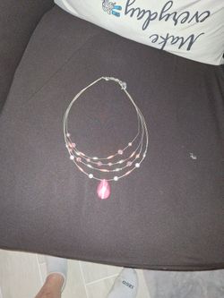 Pink Silver Costume Jewelery 