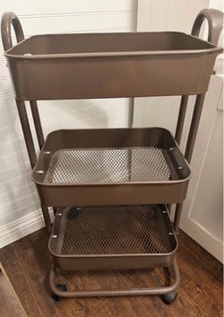 3-Tier Metal Rolling Storage Cart