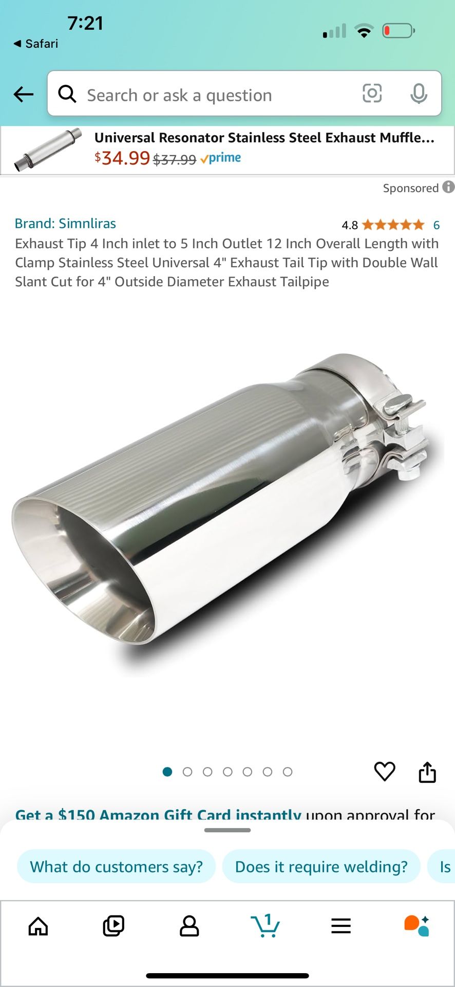 4” Chrome Exhaust Tip