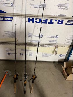 3 fishing poles