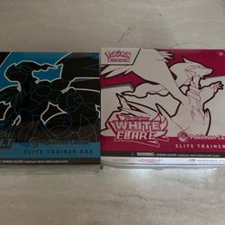 POKEMON CENTER Black Bolt and White Flare ETBs