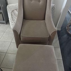 Tan rocking chair