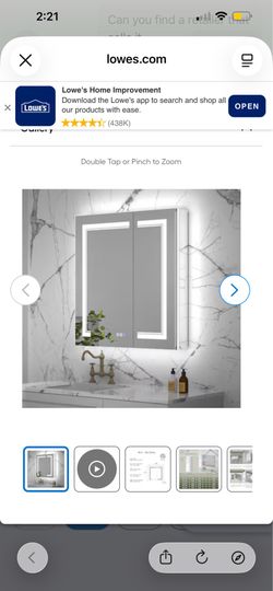 30” x 32” LED Lighted Bathroom Medicine Cabinet – Silver – New