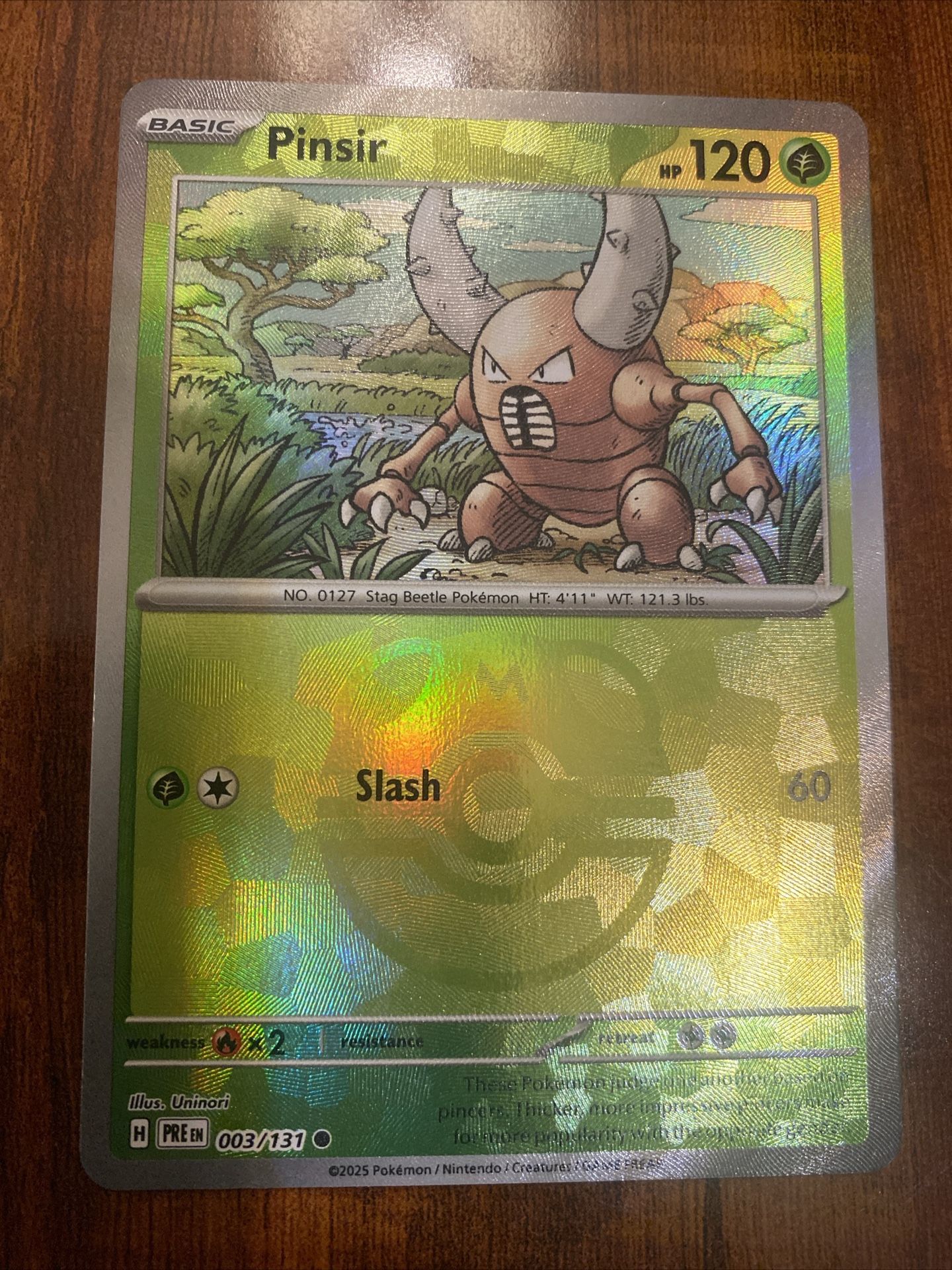 Pokemon Pinsir 3/131 Master Ball Prismatic Evolutions Holo NM/M PACK FRESH!
