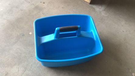 Blue Plastic Caddy with Handle