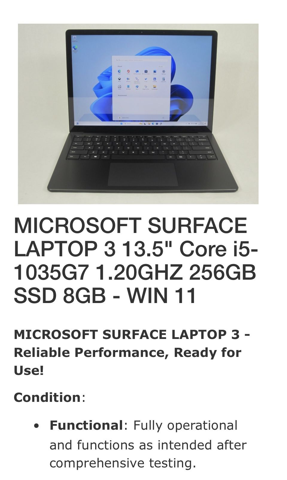 Surface Laptop 3 13.5”