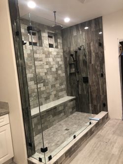 Shower door glass