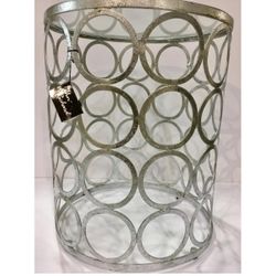 End Tables/Circular-Silver Leaf Finish-John Richard