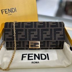 Fendi Continental Wallet with Chain