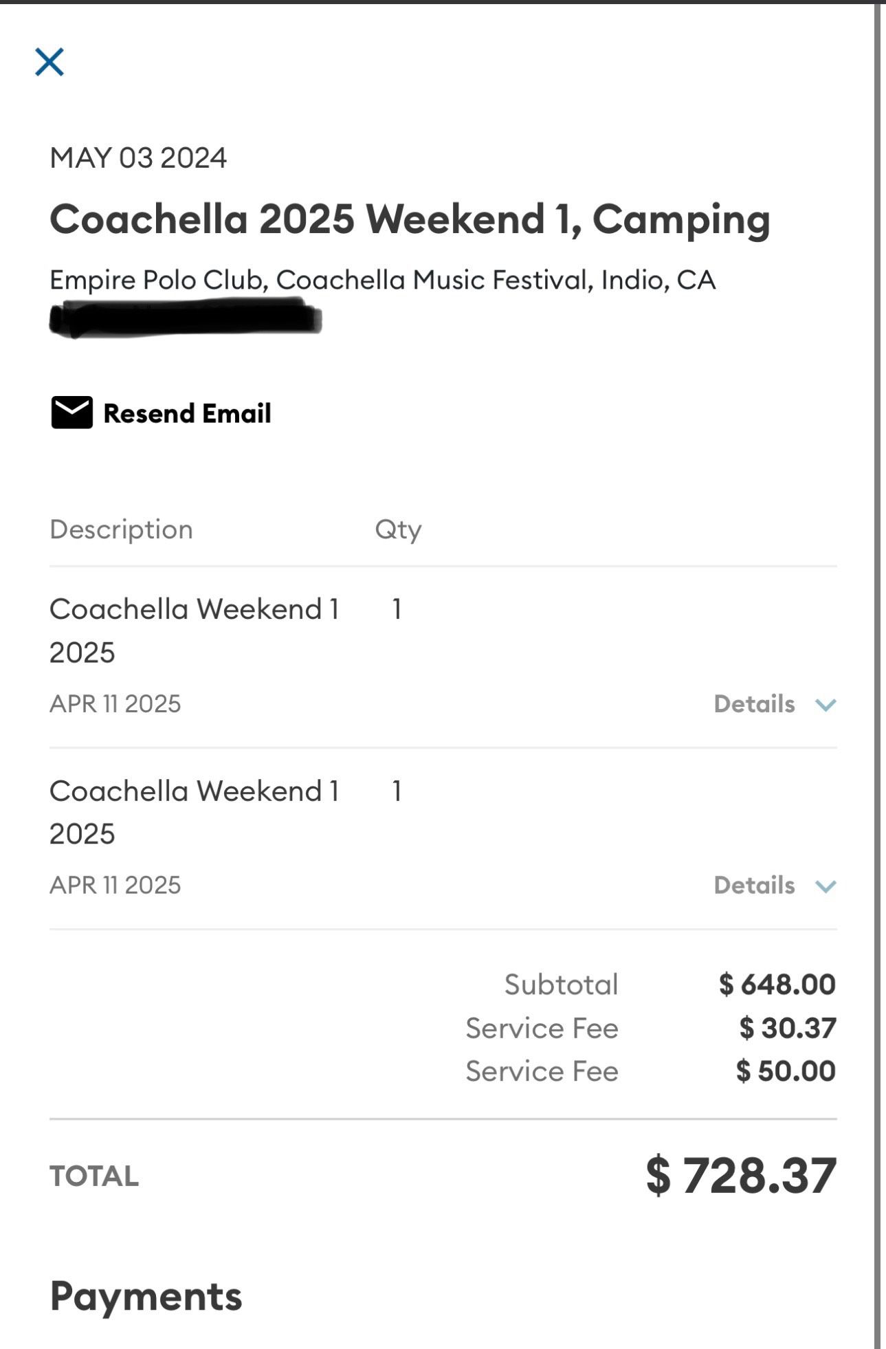 Coachella Weekend 1 GA