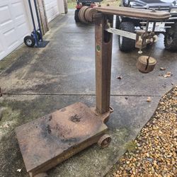 Vintage Rolling Cart Scale