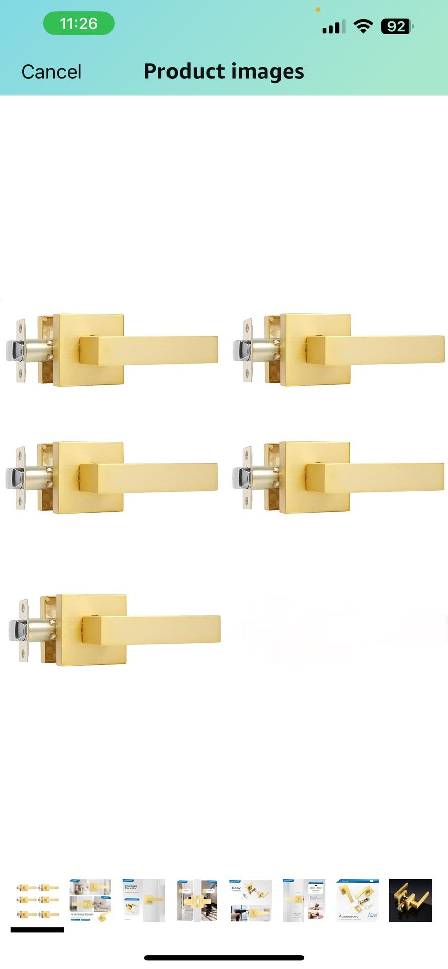 Leydebong 5 Pack Keyless Passage Door Handles