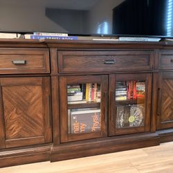 Solid Wood Accent TV Stand