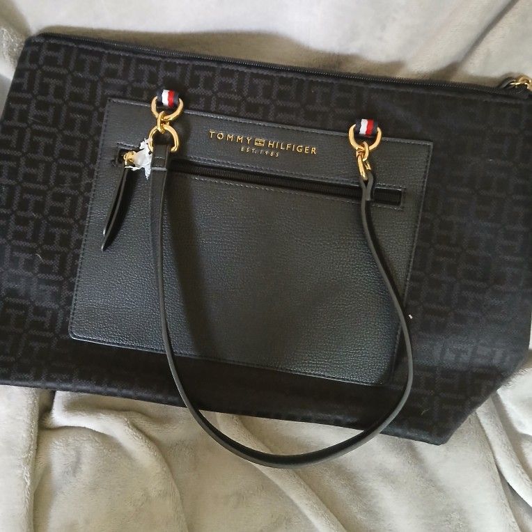 Tommy Hilfiger Black Satchel Handbag