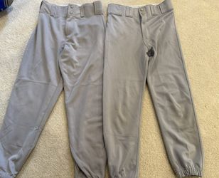 Two Youth Unisex Gray Easton And Alleson Baseball/softball Pants, Size Medium