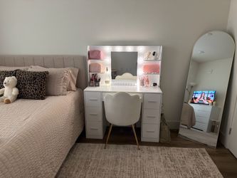 New and Unused Vanity with Lights and Storage
