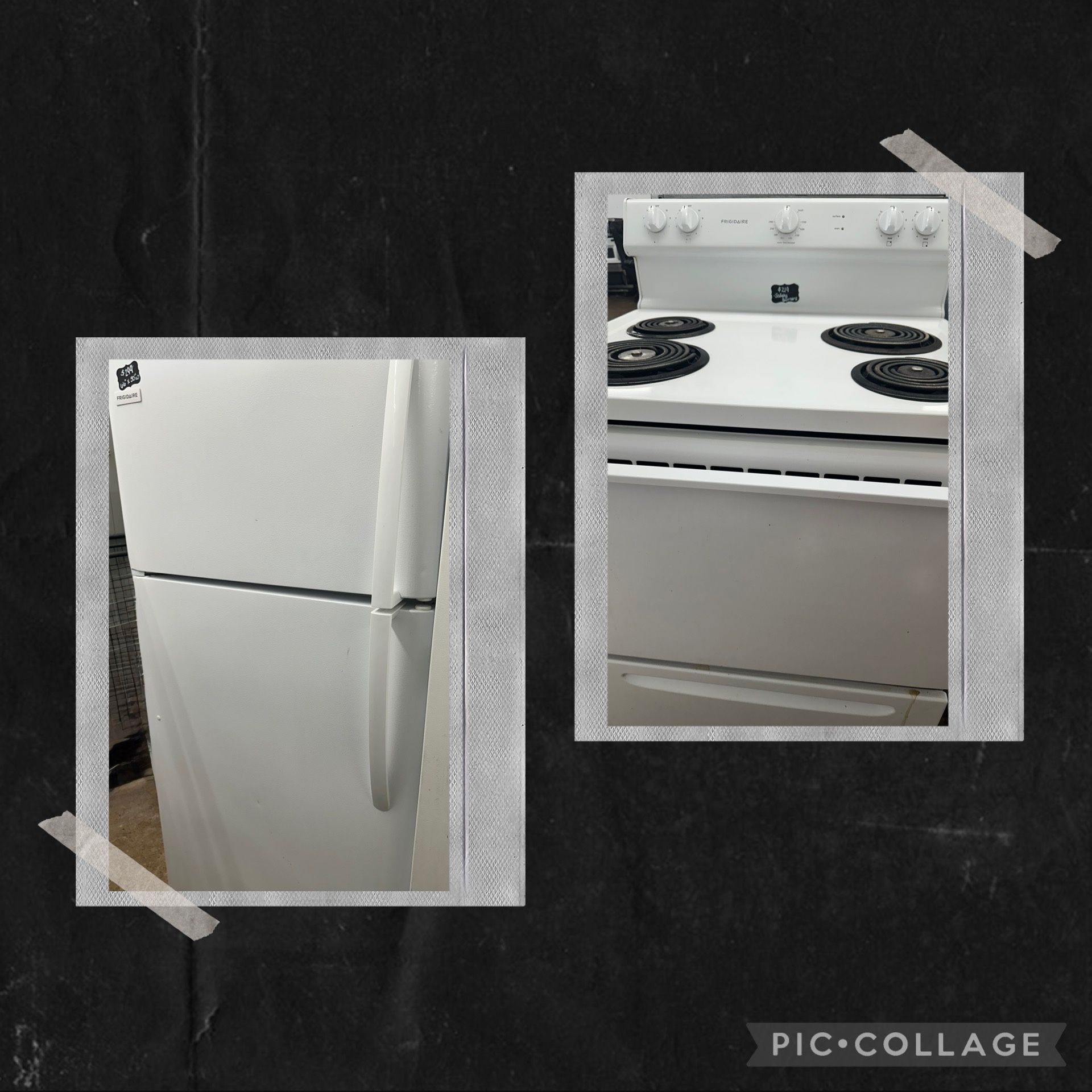 Frigidaire Refrigerator & Electric Stove! Bright White! Will Separate! 100% Guaranteed