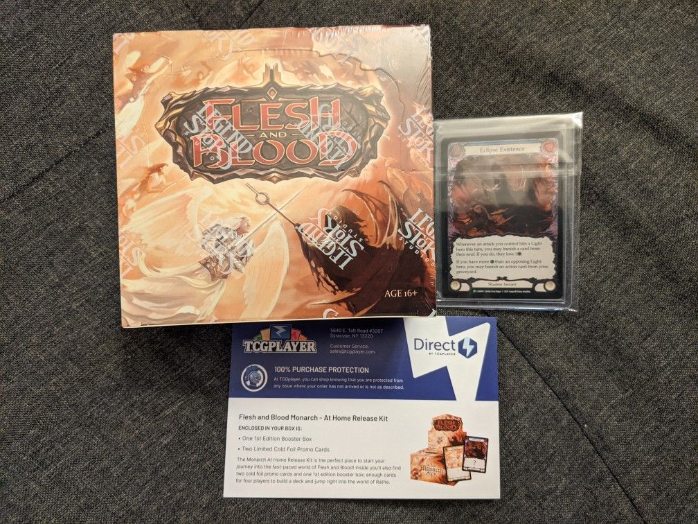 flesh and blood monarch booster box 1st First edition Wizards of the Coast the canvas of the universe Flesh and Blood TCG Monarch