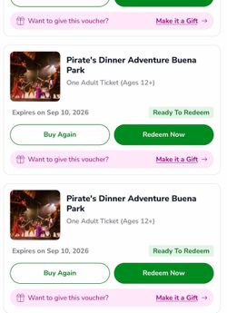 Pirates adventure tickets