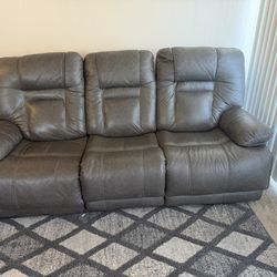Leather Power Recliner Sofas
